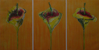 fiori, calle, ocra, tre calle, invito