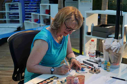 Schrift und Kunst @ work. Ich liebe Live Kalligraphie Foto: Badeparadies Schwarzwald