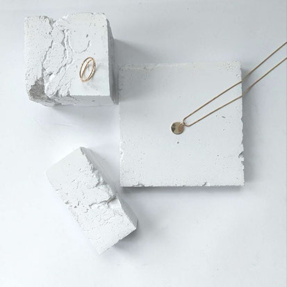 White Concrete Stone Textured Prop Set of 3 by PASiNGA