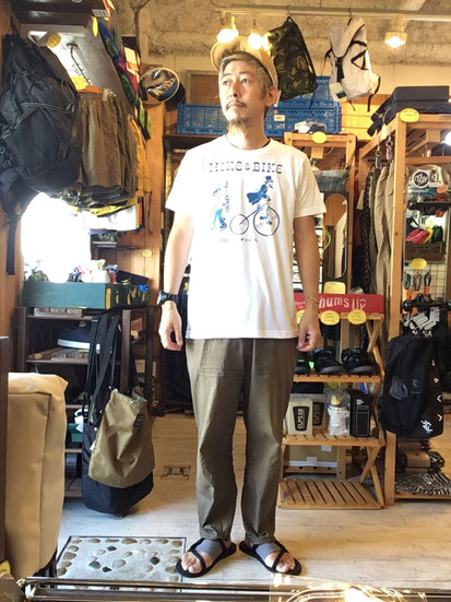 ※172㎝62㎏体型でサイズ「L」着用（White/Blue）