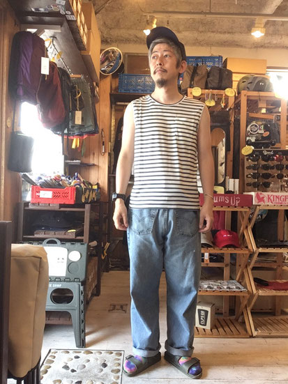 ※172㎝64㎏体型でサイズ「M」着用（White / Navy）