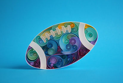 quilling, Rugby ball, American football, Quilling wall paper art, Ball, Sport, Custom, paper art, Gift quilling art, Design, Decor, Gift birthday, Larissa Zasadna, квиллинг,  Лариса Засадная