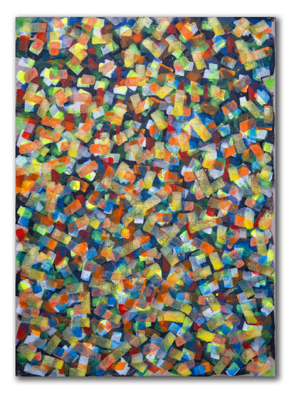 "Konfetti flirrend 3", Öl auf Leinwand, B 50 x H 70 cm, 2003, Preis: 2000,- €