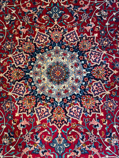 ESFAHAN wool&silk  SEIRAFIAN OLD マンチェスターウール　ドザール　約80Raj　ペア商品　