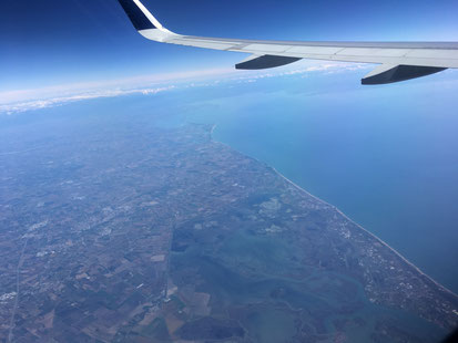 Flight over Europe