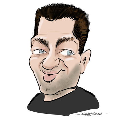 Nick Ioannou caricature