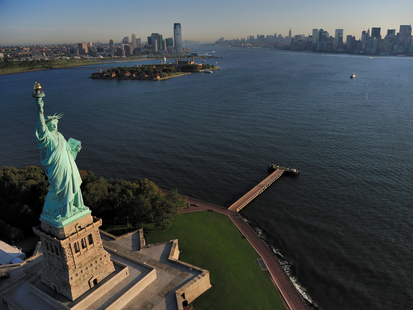 Die Freiheitstatue auf Liberty Island