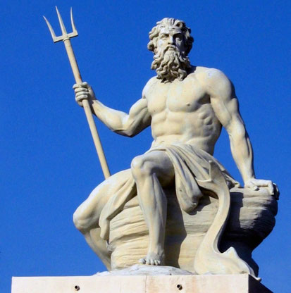 Dans la mythologie grecque, Neptune est Poséidon, dieux de la mer.