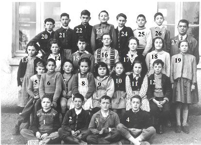 Charras 16 - Charras d'hier et d'aujourd'hui - photo de classe année 1954