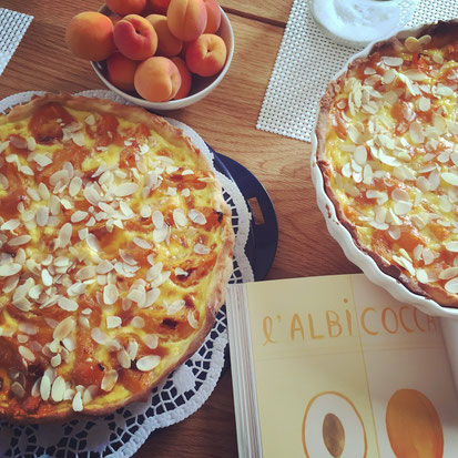 1,2...fertig. Marillenkuchen mit Mandeln.