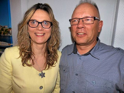 Auf gute Zusammenarbeit: Katrin Köhler und Thomas Kleemann sind für den Gewerbeverein zuversichtlich
