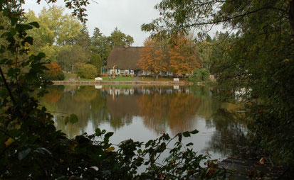 Blick über den See auf Gut Moorbeck ©Ina Homfeld