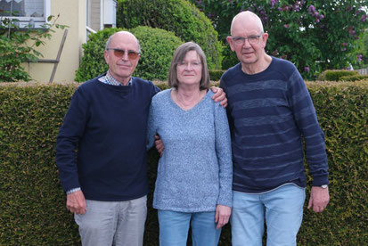 v.l. Wanderführer Wolfgang Töniges, Nele Lugert und Martin Beisenherz