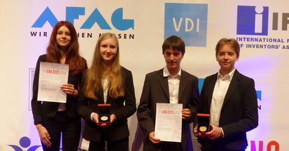 Bereits 2019 in Nürnberg und nun in Marokko ausgezeichnet: Lorena Koch, Aileen Girschik, Jan Reckermann und Sofia Mik (von links).