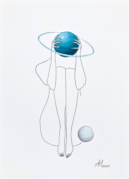 illustration d'Uranus par Mila Akopova