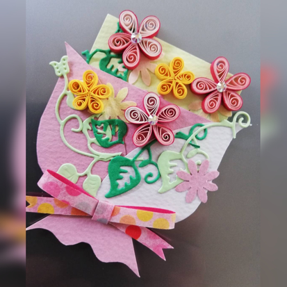 MSさん作「花束ミニメッセージカード」
