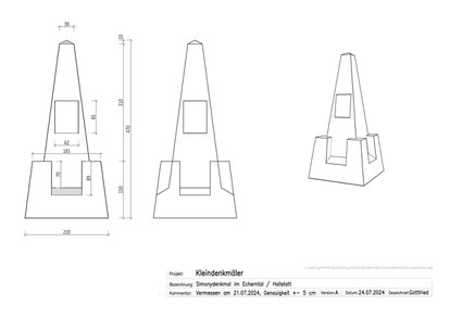 Gedenkstein, Waldbachleiten, Reitweg, Simony, Gedenkstein, Hallstatt, Welterbe, Obelisk, Franz Leeb,