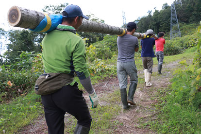 山道整備の様子