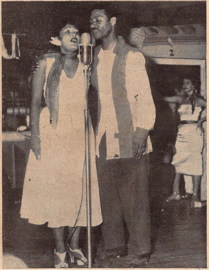 Olga Guillot y Benny Moré cantando a dúo, Revista Show de La Habana, junio 04 de 1954.
