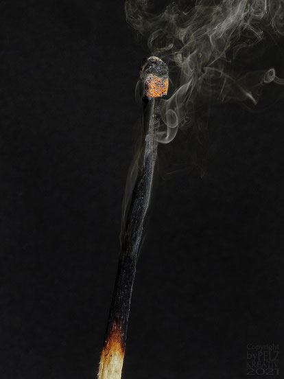 Exponattitel: Abgebrannt - Exponatgrößen: 15 x 20 - Art: fineART - © by Pelz Kreativ 2021