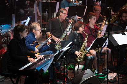 Ecole de musique EMC à Crolles : Orchestre de Jazz nommé Le Big Band, lors d’un concert.
