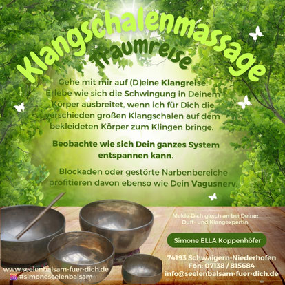 Klangschalenmassage mit Seelenbalsam für Dich - Simone Ella Koppenhöfer - Landkreis Heilbronn in Schwaigern-Niederhofen