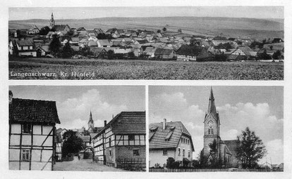Alte Postkarte von Langenschwarz