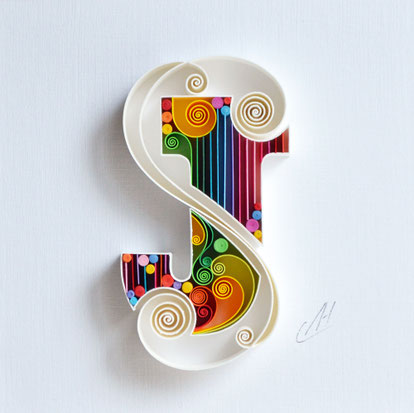 quilling, j - Quilling wall paper art, Custom, paper art, Letter j, Monogram, Framed, Personalized, Gift quilling art, Design, Decor, Gift birthday, Larissa Zasadna, квиллинг, бумага, буква j, Лариса Засадная
