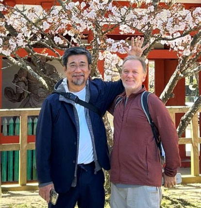 2026年4月20日チリ人のヨーガの先生と高野山にて