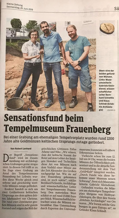 Zeitungsartikel Abenteuer Archäologie