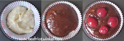 Beatrice Winkel - vegane Donauwelle-Cupcakes