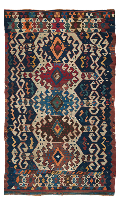 Teppich. Zürich. Antique Karakecili Kilim, wool. Handgewebter Teppich, antik Kelim. Laden, Zürich, Suisse.