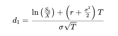The d1 Term in Black-Scholes Formula in Simple Terms