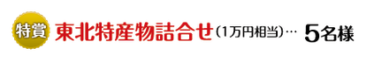 特賞:東北特産物詰合せ