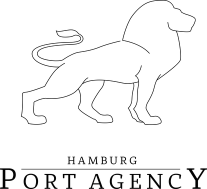 Bild: Hamburg Port Agency Logo, Hafendienstleistungen in Hamburg, Kiel, Wismar, Stralsund, Rostock, Lübeck, Bremerhaven