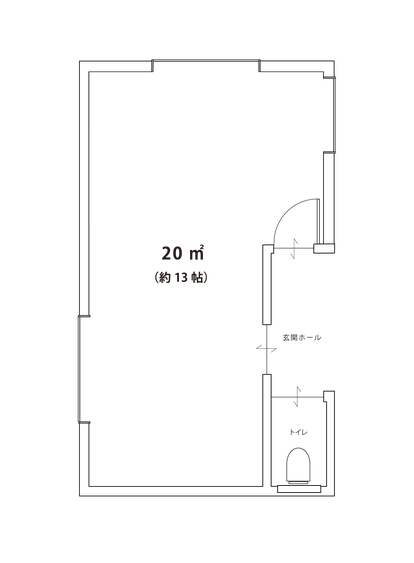 HACOオリジナルアイテム　simple move partition　case1　間取り図１