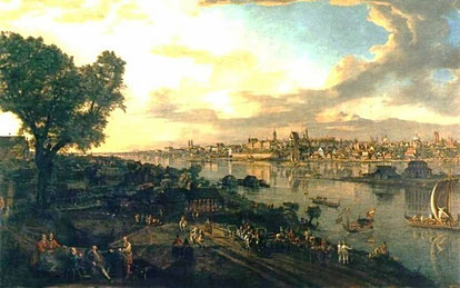 Dipinto di Bernardo Bellotto, veduta di Varsavia, 1770