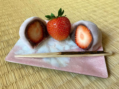 Ichigo Daifuku mit roten Bohnen