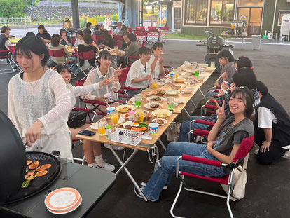 【写真】新潟でので吹奏楽団(吹奏楽部)・合唱団(合唱部)の合宿でオススメな新発田の旅館ますがた荘のオプションバーベキュー
