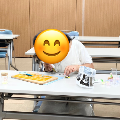 Mちゃん作業中