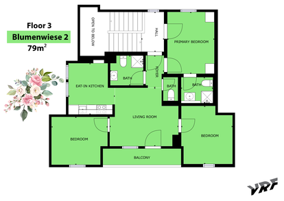 Skizze Ferienwohnung Blumenwiese II