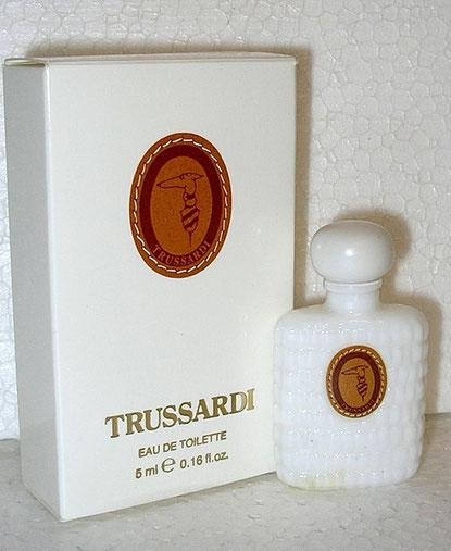 TRUSSARDI - EAU DE TOILETTE 6 ML - MINIATURE EN VERRE BLANC OPAQUE