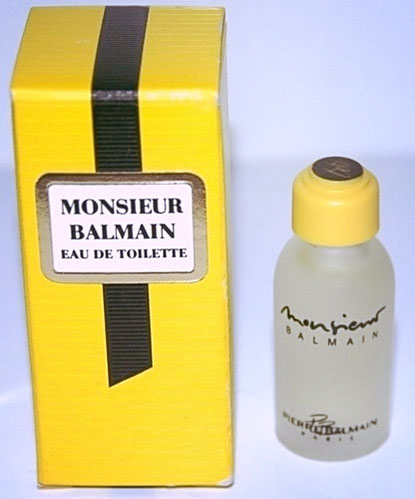 MONSIEUR BALMAIN - EAU DE TOILETTE : VARIANTE DE LA BOÎTE ET DE LA MINIATURE