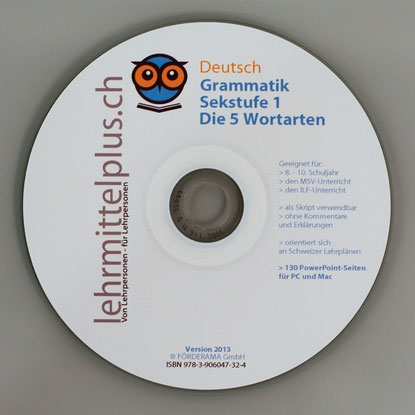 Grammatik Sekstufe 1 - 5 Wortarten