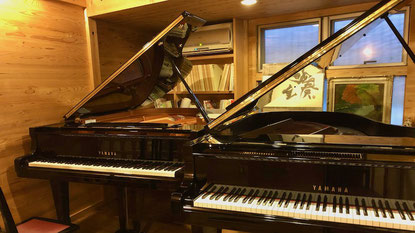 YAMAHA-グランドピアノ-2台-NARI音楽教室