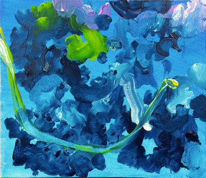 アクリル画「Blue Cloud」