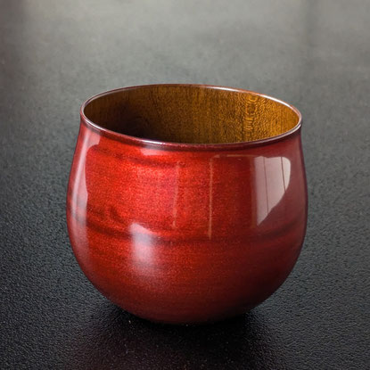 しずくカップ　ギフト　山中塗　木製　カップ　shizuku 漆塗