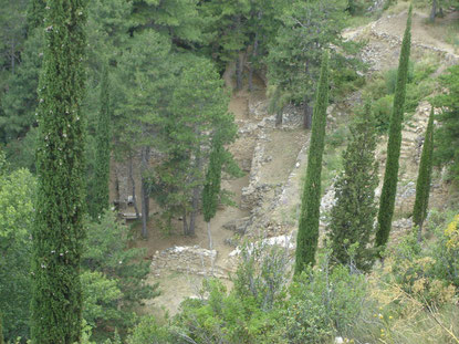 les restes du village castral