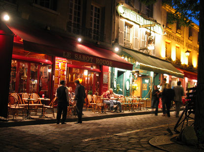 Bild: Abends am Place Tertre in Paris, Frankreich