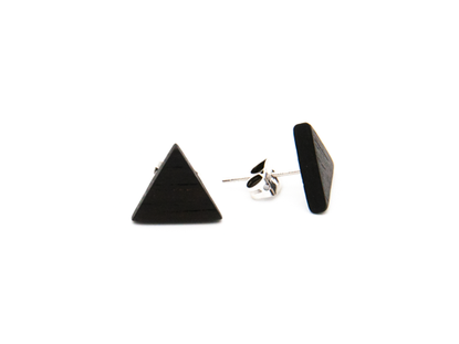 Ohrstecker Holzohrstecker Ebenholz schwarz Zoe Stilbild